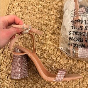 ASOS NWT Rhinestone Block Heel